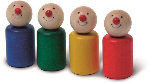 nic wooden toy figures Pico 4 pieces colorful