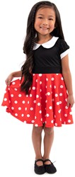 Little Adventures retro dress polka dot costume size 6 kids