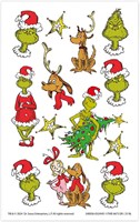 Totum Grinch tattoos for kids - temporary tattoo set - multi color-2