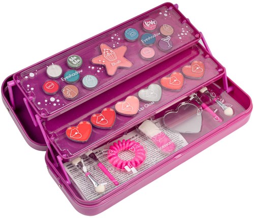 Create it! Make-up Set 3-Layer Pink Tin Kids Make-up Accessories-2