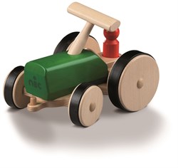 nic tractor toy green - durable wooden tractor for kids