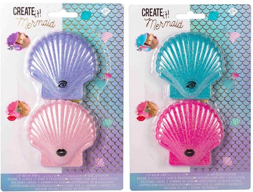 Create it! mermaid make-up set lip balm eyeshadow kids
