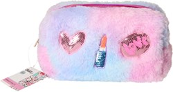 Create it! Make-up bag - Rainbow fluffy toiletry bag for kids