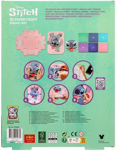 Canenco Stitch 3D mosaic craft set for kids - creative toy set