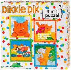 Bambolino Toys Dikkie Dik 4 in 1 puzzle (white) (4+6+9+16)
