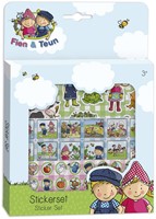 Bambolino Toys Fien & Teun Sticker set with 3 sheets. 3+