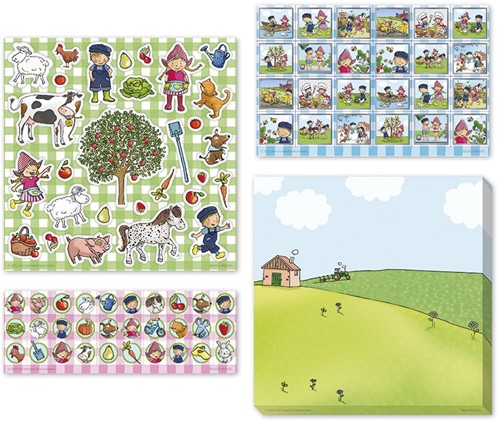 Bambolino Toys Fien & Teun Sticker set with 3 sheets. 3+-2