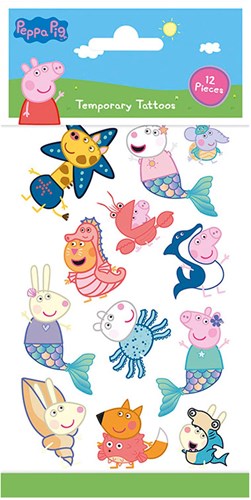 Totum Peppa Pig tattoos - temporary stick-on tattoos for kids