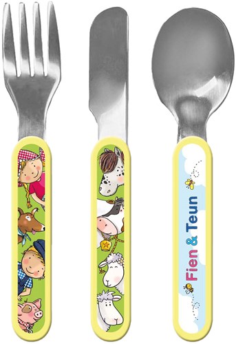 Bambolino Toys children's cutlery set Fien & Teun 3-piece stainless steel toddler cutlery-2