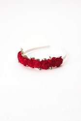 Little Adventures hair accessory red flower headband for kids