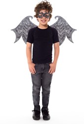 Little Adventures dragon toy - Black dragon wings and mask set for kids