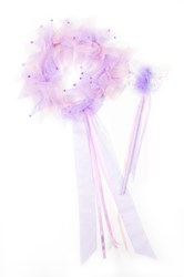 Little Adventures fairy set magic wand and headband lilac for kids