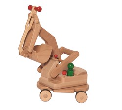 nic wooden toy excavator Schaufelbagger for children