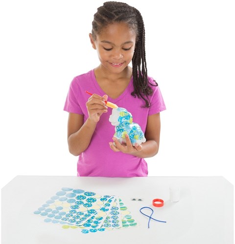 Melissa & Doug craft kit dog paper-mache with stickers and glitter glue-2