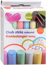 Coloured school chalk set - 12 chalks - creative toy for children