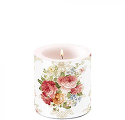 Ambiente candle cream romantic baroque design atmosphere Ø7.5xh8cm