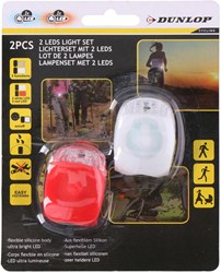 LED Bicycle Light Set - front and rear light - red white - waterproof