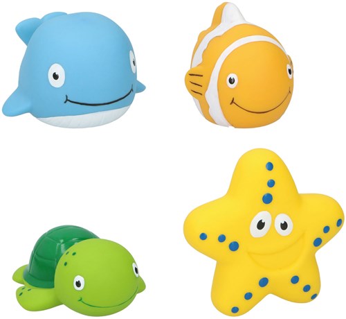 Bath Sea Animals toy set - 4 pieces - colorful bath toys for kids-2