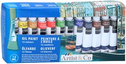 Oil paint set painting 12 colors 12 ml creative hobby paint