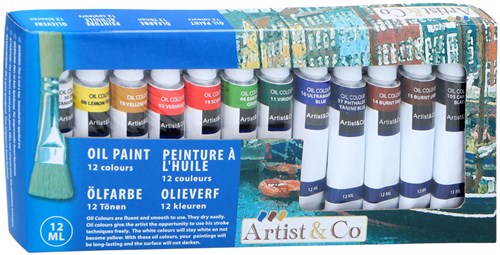 Oil paint set painting 12 colors 12 ml creative hobby paint