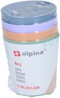Gekleurde Bekers, 4dlg.
