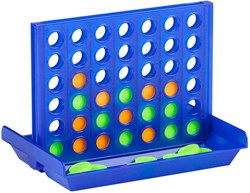 Edco travel game Connect 4 - compact strategy kids game blue