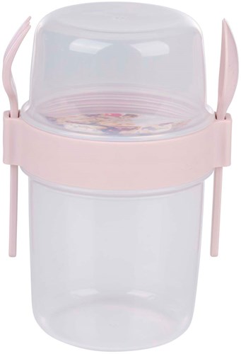 Food storage cups plastic set of 2 - multi color - lunch cup-2