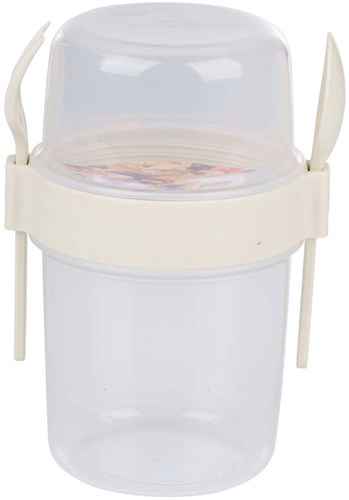 Food storage cups plastic set of 2 - multi color - lunch cup-3