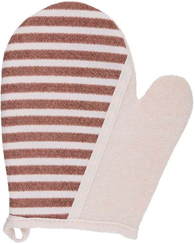 Bath glove stripes exfoliating shower glove multi color-3