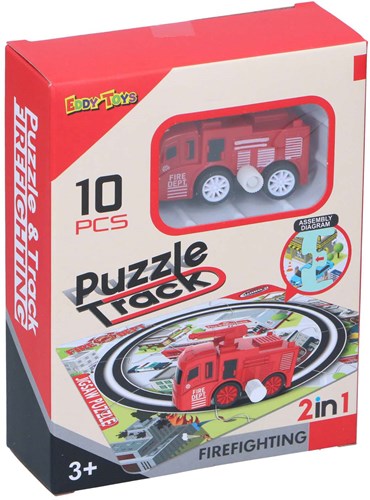 2-in-1 Spoorpuzzel met Auto, 9st.-2
