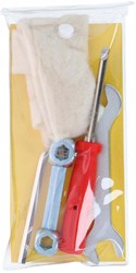Bicycle repair kit silver 5-piece tool compact maintenance
