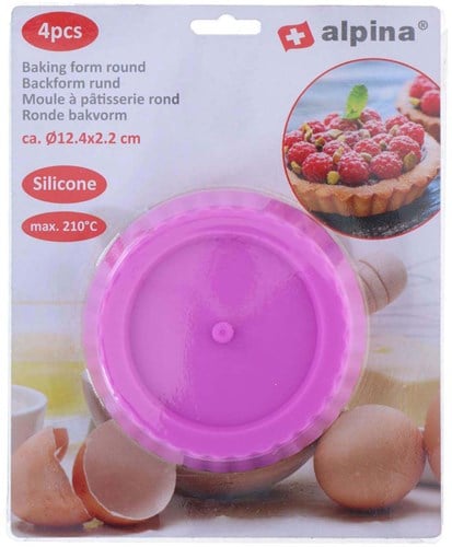 Siliconen Bakvorm Rond, 4st
