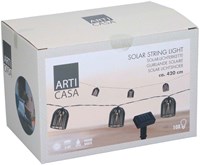 Solar Lichtsnoer Zwart, 420cm