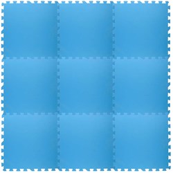 Edco pool mat set - pool protection 9 pieces blue
