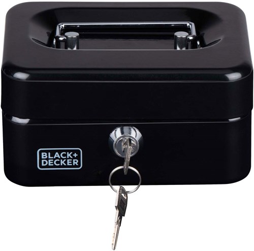 Black+Decker Geldkistje Zwart met Sleutel, 6 Vakken-2