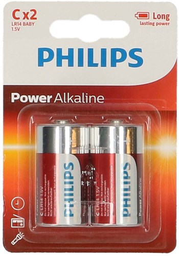 Philips alkaline battery C Powerlife LR14 - 2 pieces energy toys-2