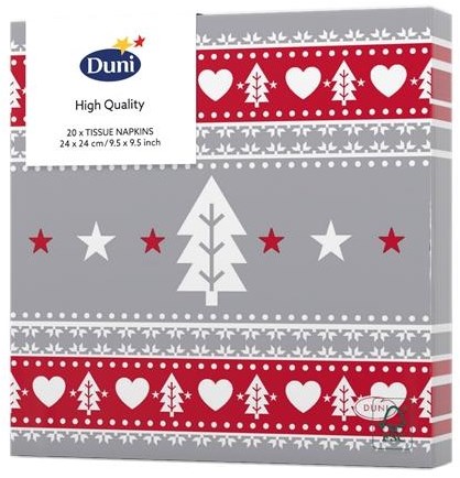 Duni napkins paper Sweden 24x24cm FSC 3-ply multi color