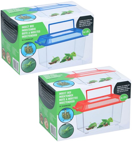 Insect box with lid - Transparent plastic insect container 1.8 liters