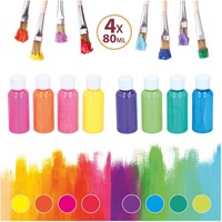 Acrylic paint neon set 4-piece - craft paint for kids multi colors-2