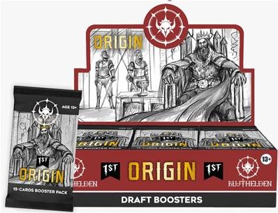 Asmodee collectible card game Bluthelden Origin BO Display - Trading Card Game