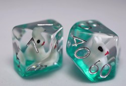 Foam Brain Games Bouncing Bunny dice set for RPG games