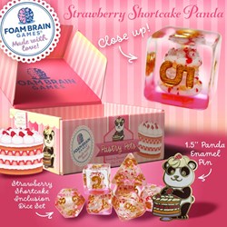 Foam Brain Games dice set Pastry Pets Strawberry Shortcake Panda set