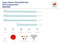 Eduplay water track toy Super Water Chute Ball Run set of 151 pieces