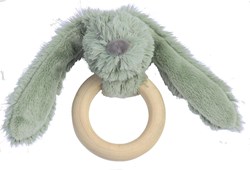 Happy Horse wooden teething ring bunny Richie green FSC baby gift