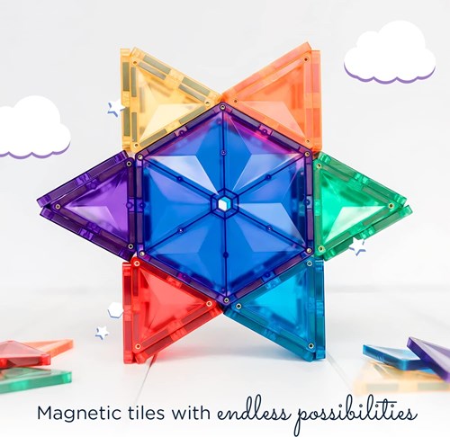 Connetix Magnetic Tiles Geometry 30 Pieces-2