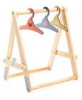 Djeco Clothes rack, 3 hangers