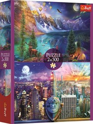 Trefl jigsaw puzzle American Tour - 2x500 pieces - colorful puzzle fun