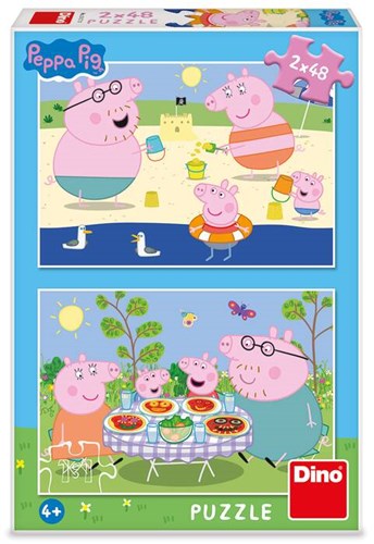 Dino puzzle Peppa Pig holiday 2x48 pieces for children