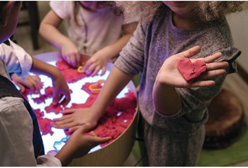 Eduplay kinetic sand red - 1kg sensory play sand for children-2