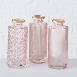 Boltze Home vase glass pink 13cm modern decoration waterproof